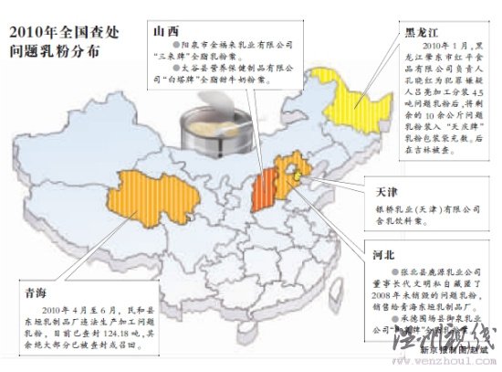 多個地區再查出百余噸含三聚氰胺奶粉