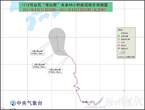 “塔拉斯”將向西北方向移動(dòng)