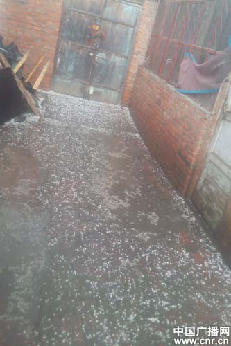 新疆哈巴河縣遭暴雨冰雹襲擊