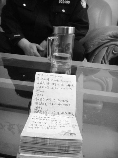 “用功”小偷寫行竊日記