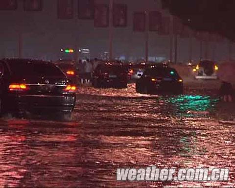 河北多地遭遇強(qiáng)降雨 石家莊街道可養(yǎng)魚