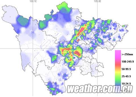 四川中東部出現(xiàn)強降水 未來三天降水持續(xù)