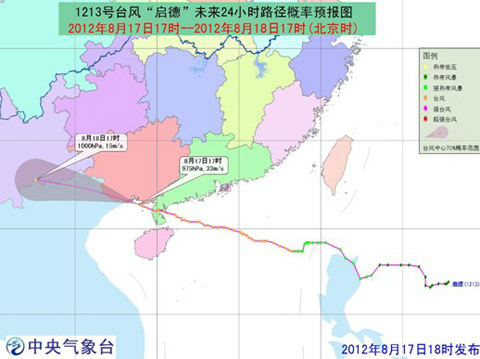 啟德臺風最新路線圖 臺風最新消息