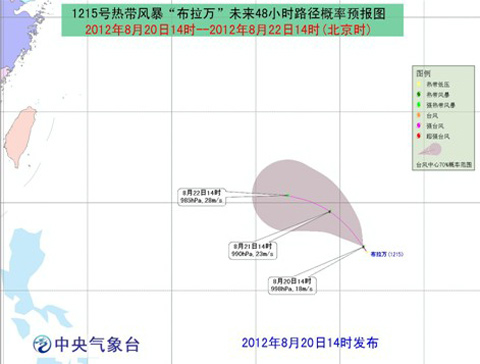 臺風布拉萬實況路徑