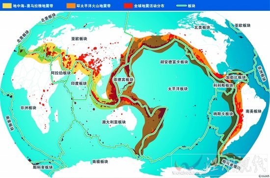 世界地震帶分布