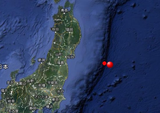 日本東部海域發(fā)生兩次地震