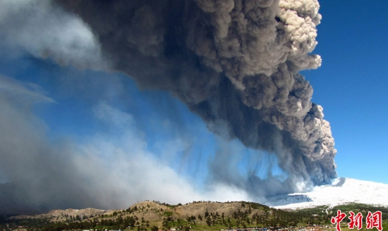 阿根廷科帕韋火山噴發