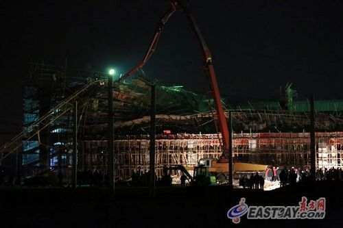 上海地鐵停車場檢修庫坍塌