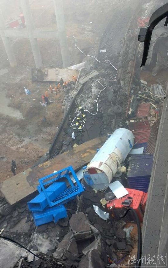 義昌大橋爆炸坍塌事故現場圖片