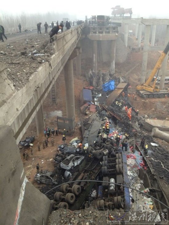 義昌大橋爆炸坍塌事故現場圖片