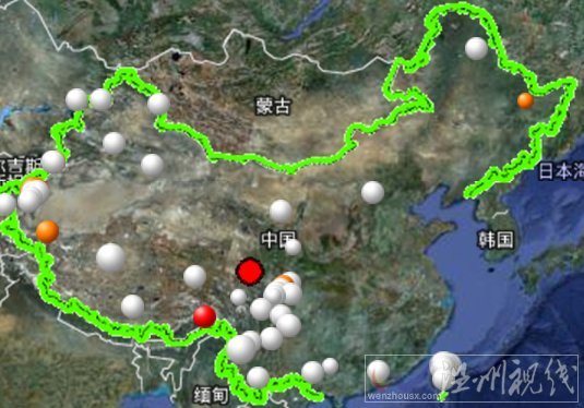 久治縣地震震中位置