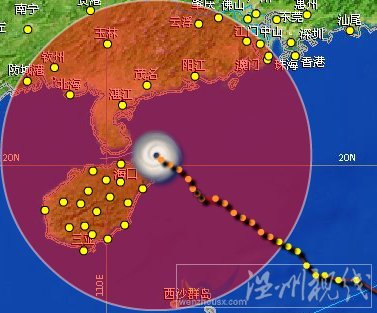 2013年7月2日6號臺風溫比亞廣東登陸