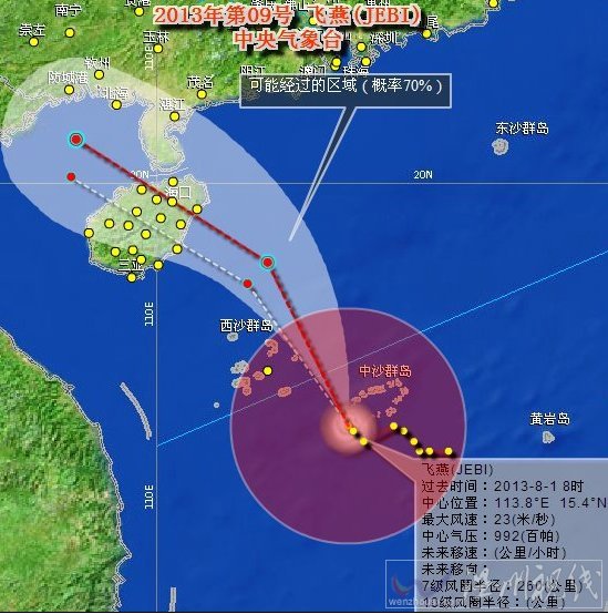 臺風飛燕路徑