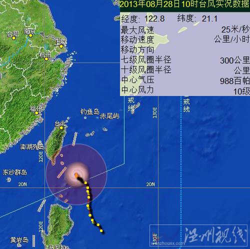 28日康妮臺風實況數(shù)據(jù)