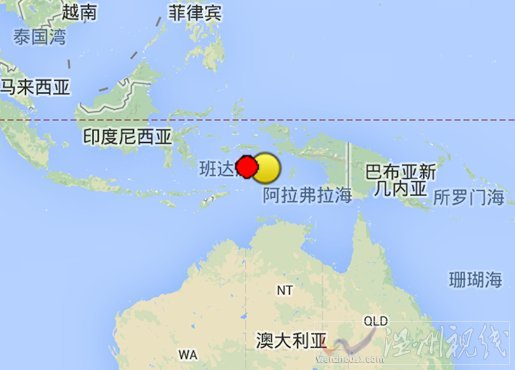 印尼班達(dá)海發(fā)生6.7級(jí)海域地震