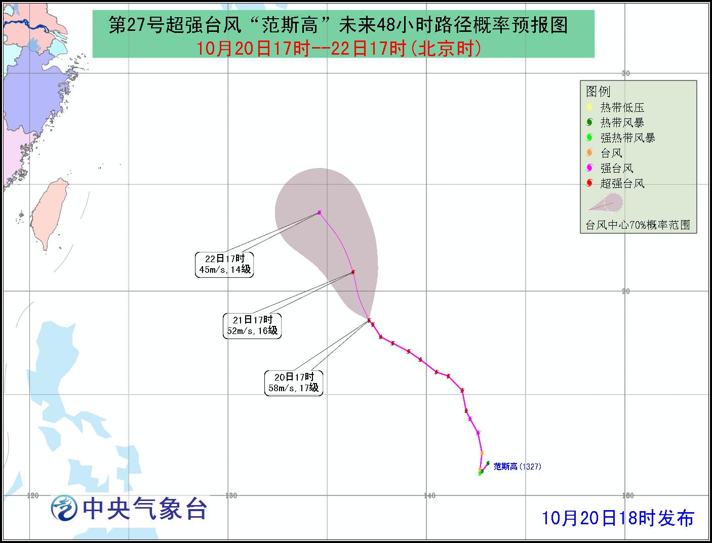 超強(qiáng)臺(tái)風(fēng)范斯高路徑