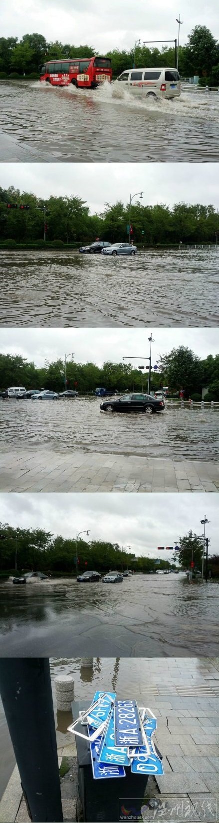 杭州積水 10月8日杭州多地仍有積水交通擁堵不堪