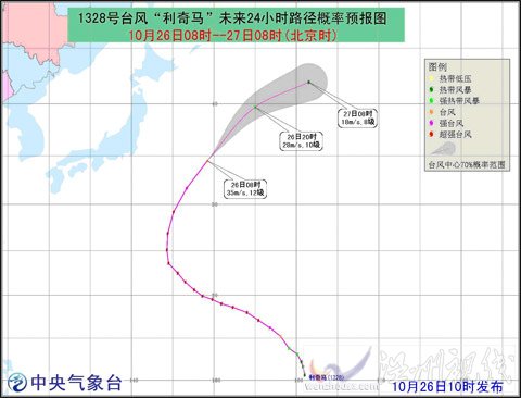 利奇馬臺風最新路徑圖