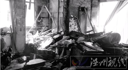 義烏四季四區(qū)爆炸現(xiàn)場