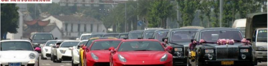 溫州土豪結(jié)婚10輛勞斯萊斯幻影現(xiàn)身 婚車隊(duì)價(jià)值超1億