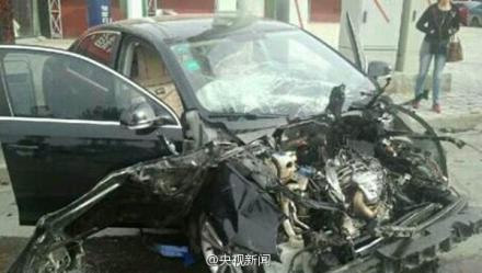 河北張家口嚴重車禍現場