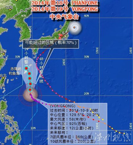 19號臺風(fēng)黃蜂路徑圖