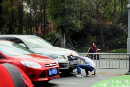 男子自殺式碰瓷