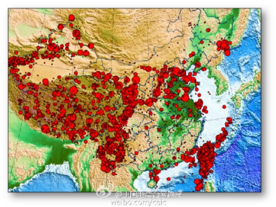 我國(guó)歷史地震分布圖