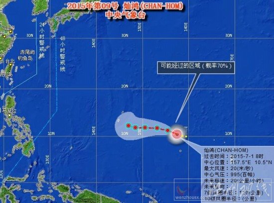 臺風燦鴻路徑圖