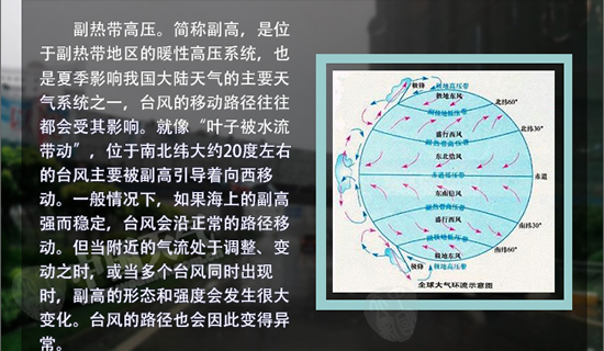 影響臺風(fēng)路徑的因素：副高