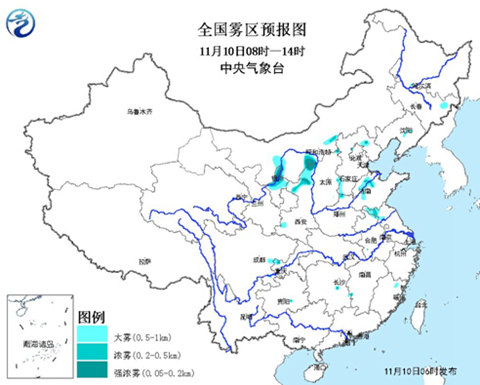 大霧預(yù)警：寧夏陜西內(nèi)蒙古局地有強(qiáng)濃霧