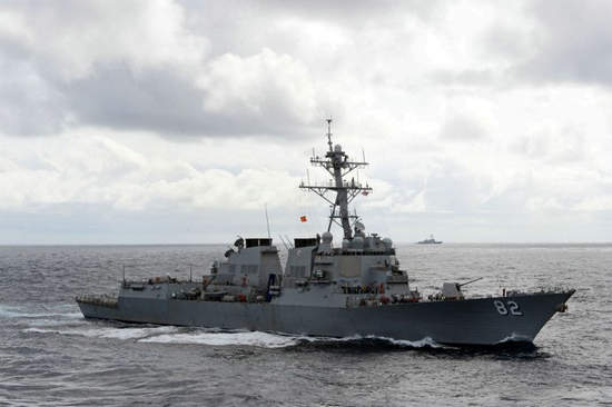 圖為美軍拉森號(hào)驅(qū)逐艦。