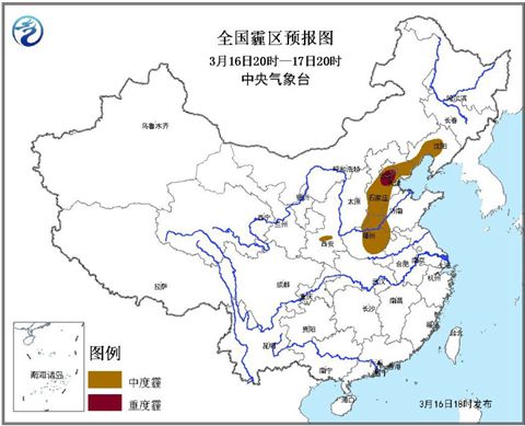 霾預(yù)警 北京天津河北等地有中到重度霾