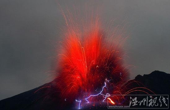 櫻島火山噴發