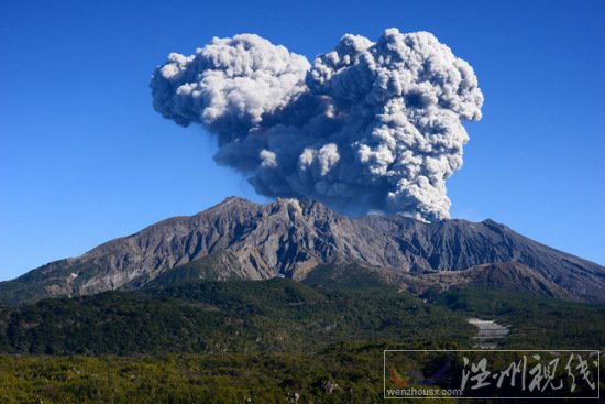 櫻島火山噴發