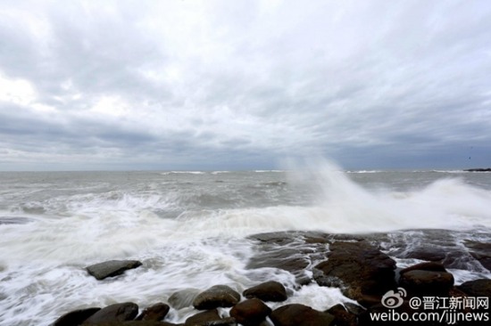福建臺風尼伯特登陸前沿海大風和大浪