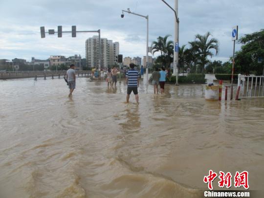 受臺風電母影響海南臨高縣192個村莊被淹