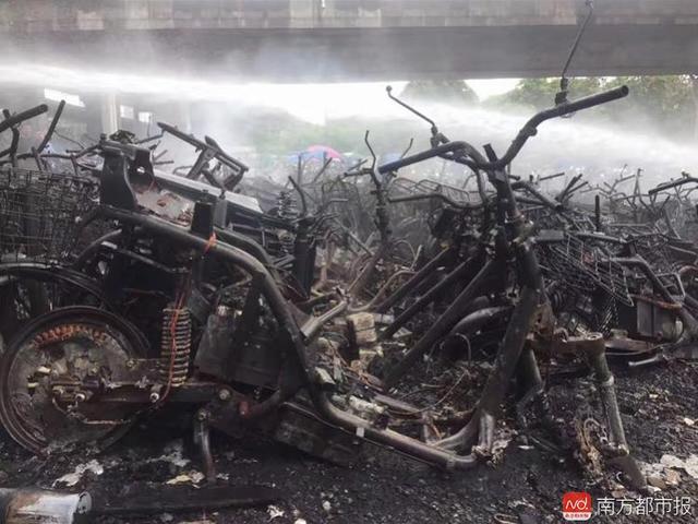 交警扣車場大火