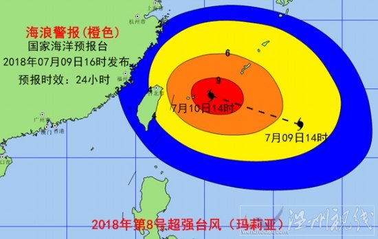 海浪預(yù)警：臺風(fēng)瑪莉亞臨近東海有巨浪浙江沿海有大浪