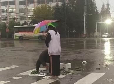 女生獲最美撐傘人