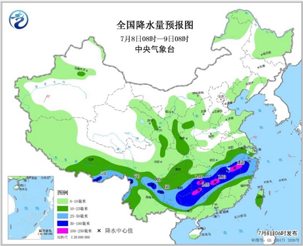 南方暴雨持續嚴防洪澇災害 9省區局地有暴雨或大暴雨
