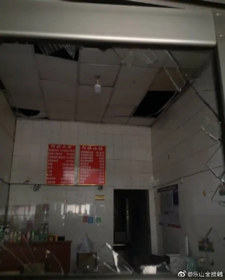 發生爆炸事故的飯店內部圖片