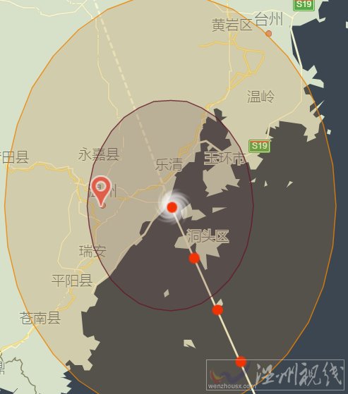 臺風黑格比登陸樂清