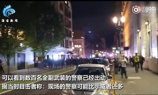 美大批軍車進駐波特蘭平亂