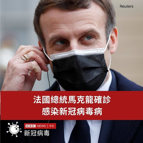 法國總統馬克龍確診