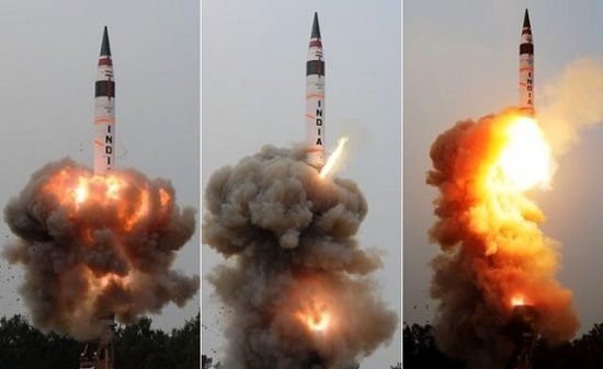 印度成功試射Agni-5洲際彈道導彈