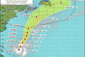 加拿大颶風埃內斯托的路